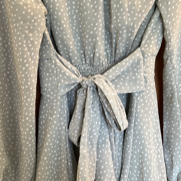 Joyana women’s size medium gray/blue and white dress - Picture 5 of 8